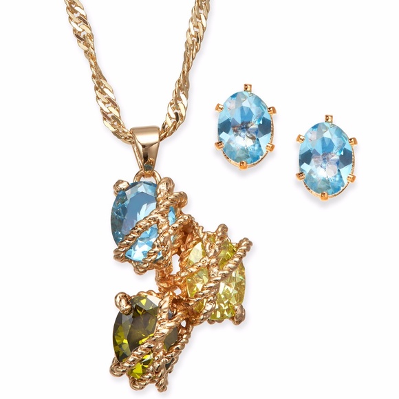 Pendant Necklace & Stud Earring Set - Picture 1 of 3